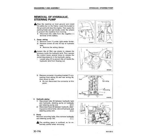 Komatsu WA180-3 (SN from 53001) 4WD Wheeled Loaders (Europe) Workshop Manual (SEBM011900) Komatsu WA180-3 (SN from 53001) 4WD Wheeled Loaders (Europe) Workshop Manual (SEBM011900)