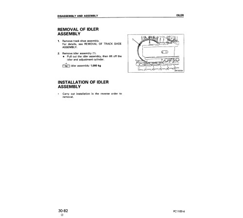 Komatsu PC1100-6, PC1100LC-6 and PC1100SP-6 Crawler Excavators (Japan) Workshop Manual (SEBM014207) Komatsu PC1100-6, PC1100LC-6 and PC1100SP-6 Crawler Excavators (Japan) Workshop Manual (SEBM014207)