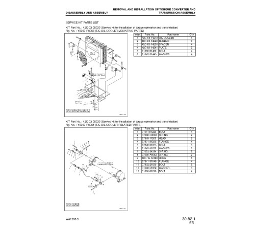 Komatsu WA1200-3 and WA1200-3-A 4WD Wheeled Loaders (Japan) Workshop Manual (SEBM018225) Komatsu WA1200-3 and WA1200-3-A 4WD Wheeled Loaders (Japan) Workshop Manual (SEBM018225)