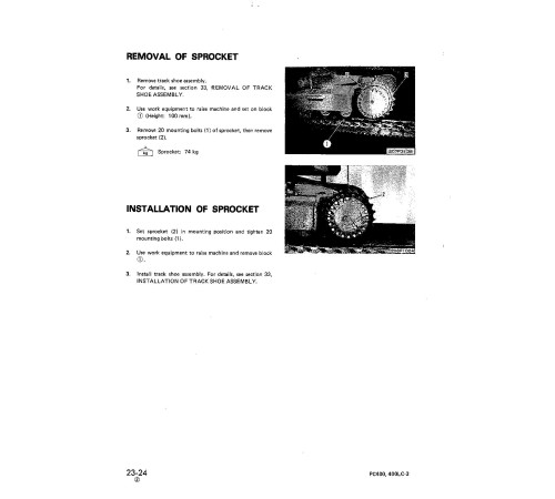 Komatsu PC400-3 and PC400LC-3 (SN from 11001) Crawler Excavators (Japan) Workshop Manual (SEBM02080307) Komatsu PC400-3 and PC400LC-3 (SN from 11001) Crawler Excavators (Japan) Workshop Manual (SEBM02080307)