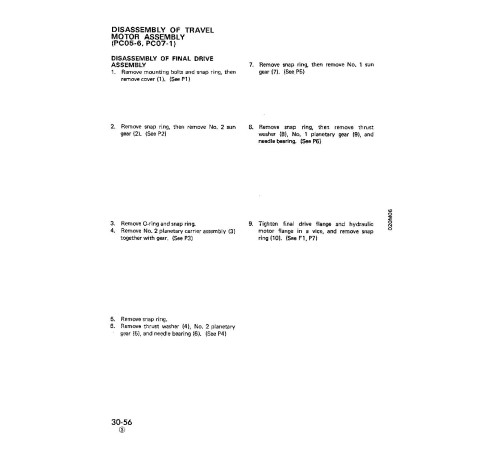Komatsu PC05-6(SN:11301-), PC07-1(SN:10001-), PC10-6(SN:10501-), PC15-2(SN:10001-) Crawler Excavator Shop Manual (SEBM020M0604) Komatsu PC05-6(SN:11301-), PC07-1(SN:10001-), PC10-6(SN:10501-), PC15-2(SN:10001-) Crawler Excavator Shop Manual (SEBM020M0604)