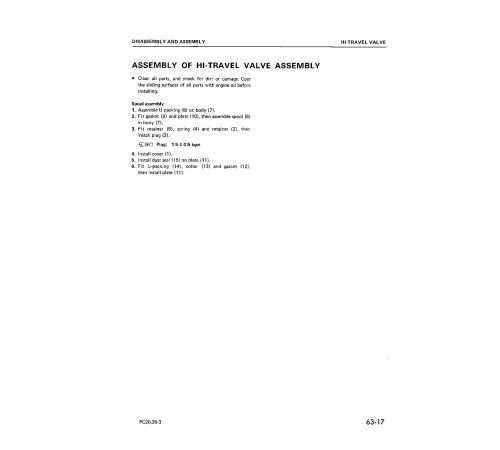 Komatsu PC20-3 (SN: 14001-18000) and PC30-3 (SN: 02601-06000) Crawler Excavators (Japan) Workshop Manual (SEBM0225C01) Komatsu PC20-3 (SN: 14001-18000) and PC30-3 (SN: 02601-06000) Crawler Excavators (Japan) Workshop Manual (SEBM0225C01)