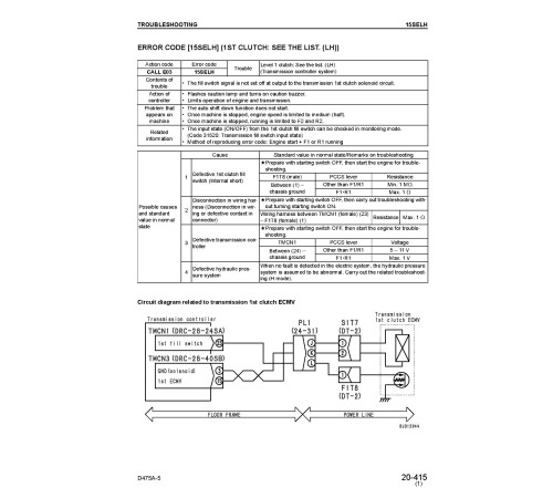 Komatsu D475A-5 (SN: 20001-30000) Crawler Dozers (Japan) Workshop Manual (SEBM033708) Komatsu D475A-5 (SN: 20001-30000) Crawler Dozers (Japan) Workshop Manual (SEBM033708)