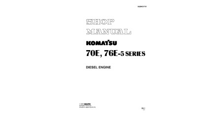 2D70E-5 and 3D76E-5 Diesel Engines (Japan) Workshop Manual (SEBM037701)