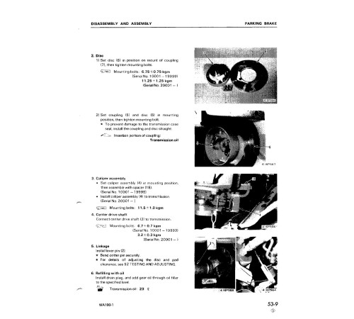 Komatsu WA100-1 (SN from 10001) 4WD Wheeled Loaders (Japan) Workshop Manual (SEBM04160105)