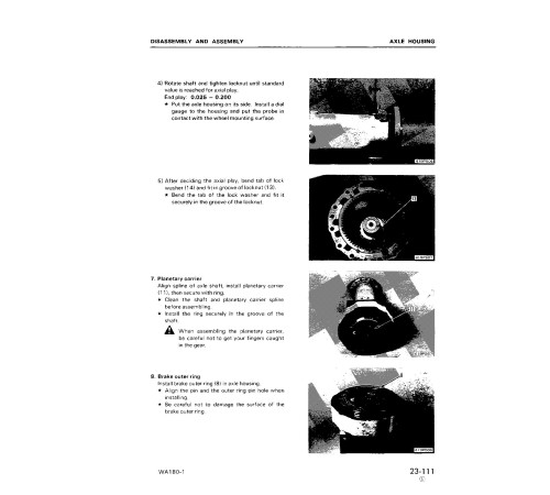 Komatsu WA180-1 and WA180-1-L 4WD Wheeled Loaders (Japan) Workshop Manual (SEBMU4170105)