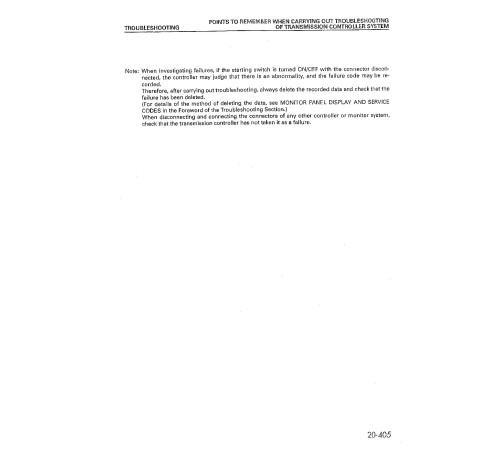 Komatsu HD325-6, HD405-6, HD465-5, HD605-5, HD785-5 Rigid Dump Truck Transmission Control System Workshop Manual (SEBMW00401) Komatsu HD325-6, HD405-6, HD465-5, HD605-5, HD785-5 Rigid Dump Truck Transmission Control System Workshop Manual (SEBMW00401)