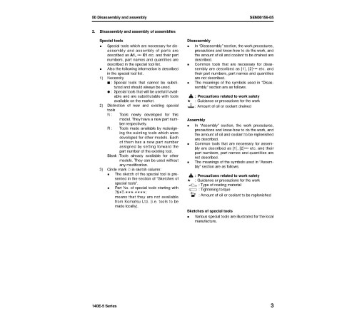 Komatsu SAA6D140E-5 Diesel Engines (Japan) Workshop Manual (SEN00074-16) Komatsu SAA6D140E-5 Diesel Engines (Japan) Workshop Manual (SEN00074-16)