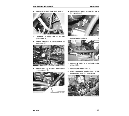 Komatsu WA380-6 (SN from 65001) 4WD Wheeled Loaders Workshop Manual (SEN00114-05)