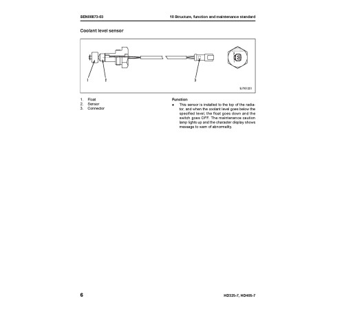 Komatsu HD325-7 (SN: 07001-07025; 07101-), HD405-7 (SN: 03001-03035; 07101-) Rigid Dump Trucks Workshop Manual (SEN00486-14) Komatsu HD325-7 (SN: 07001-07025; 07101-), HD405-7 (SN: 03001-03035; 07101-) Rigid Dump Trucks Workshop Manual (SEN00486-14)