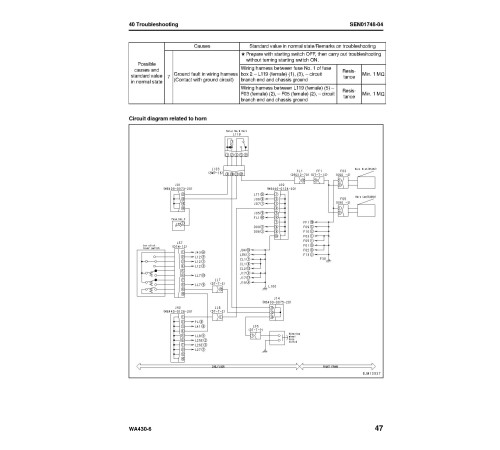Komatsu WA430-6 (SN from 65001) 4WD Wheeled Loaders (Japan) Workshop Manual (SEN00823-13)