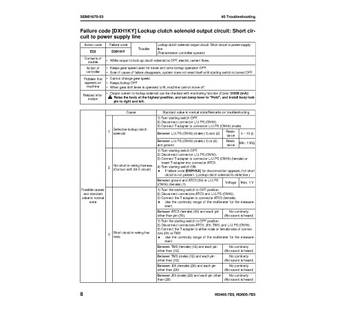 Komatsu HD465-7 (SN:10001-10037;10101-), HD605-7 (SN:08001-08032;10101-) Rigid Dump Trucks (Japan) Workshop Manual (SEN01081-18) Komatsu HD465-7 (SN:10001-10037;10101-), HD605-7 (SN:08001-08032;10101-) Rigid Dump Trucks (Japan) Workshop Manual (SEN01081-18)