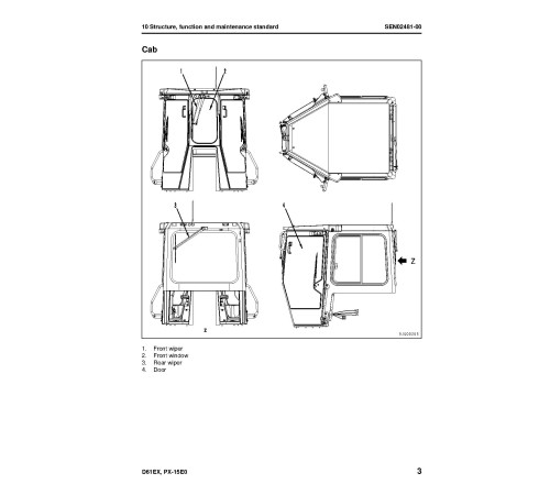 Komatsu D61EX-15-E0 and D61PX-15-E0 (SN from B45001) Crawler Dozers (Brazilia) Workshop Manual (SEN02387-05) Komatsu D61EX-15-E0 and D61PX-15-E0 (SN from B45001) Crawler Dozers (Brazilia) Workshop Manual (SEN02387-05)