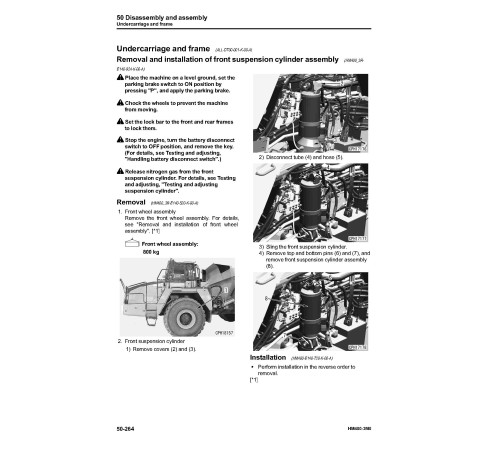 Komatsu HM400-3M0 (SN from 5001) Articulated Dump Trucks Workshop Manual (SEN06284-06)