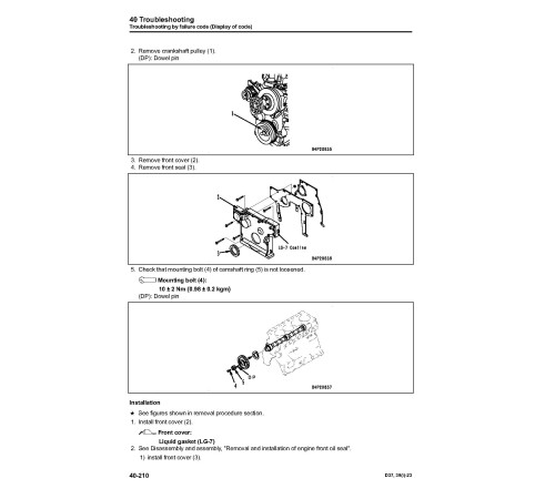 Komatsu D37EXi, D37PXi (SN. from 80179) and D39EXi, D39PXi (SN. from 90404) Crawler Dozers Workshop Manual (SEN06486) Komatsu D37EXi, D37PXi (SN. from 80179) and D39EXi, D39PXi (SN. from 90404) Crawler Dozers Workshop Manual (SEN06486)