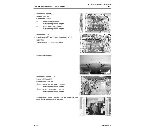 Komatsu PC290LC-11 (SN from 35001) Hydraulic Excavators Workshop Manual (SEN06507-11)