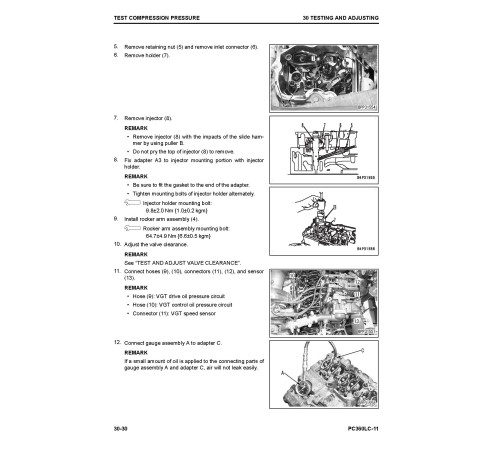 Komatsu PC360LC-11 (SN from 90001) Hydraulic Excavators Workshop Manual (SEN06513-04)
