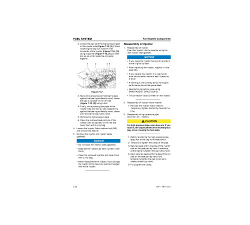 Komatsu 3D88E-7, 4D88E-7, 4D98E-7, S3D86E-7, S4D86E-7 and S4D98E-7 Diesel Engines (w.common rail injection system) Workshop Manual (SEN06575-02)
