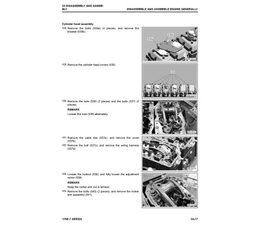 Komatsu SAA6D170E-7 Diesel Engines Workshop Manual (SEN06580-01)