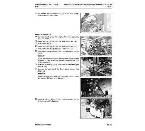 Komatsu PC30MR-5 (SN from 50001) and PC35MR-5 (SN from 30001) Compact Excavators Workshop Manual (SEN06591-07)