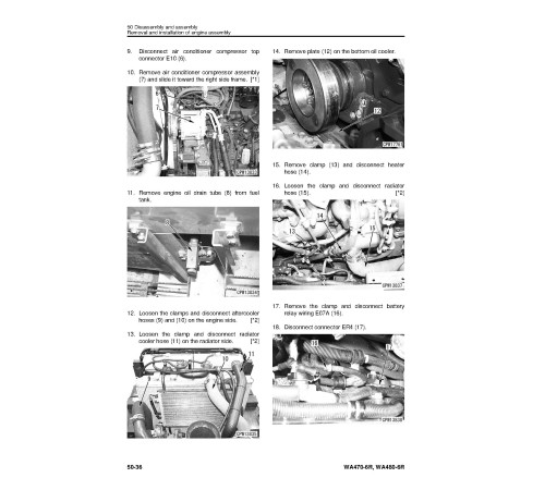 Komatsu WA470-6R and WA480-6R (SN from 10001) 4WD Wheeled Loaders Workshop Manual (SEN06594-09)