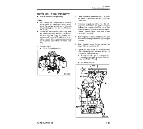 Komatsu WA470-6R and WA480-6R (SN from 10001) 4WD Wheeled Loaders Workshop Manual (SEN06594-09)