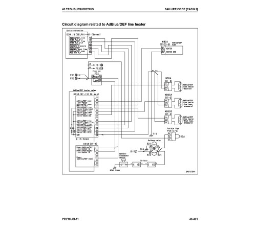 Komatsu PC210LCI-11 (SN from 500470) Hydraulic Excavators Workshop Manual (SEN06616-03)