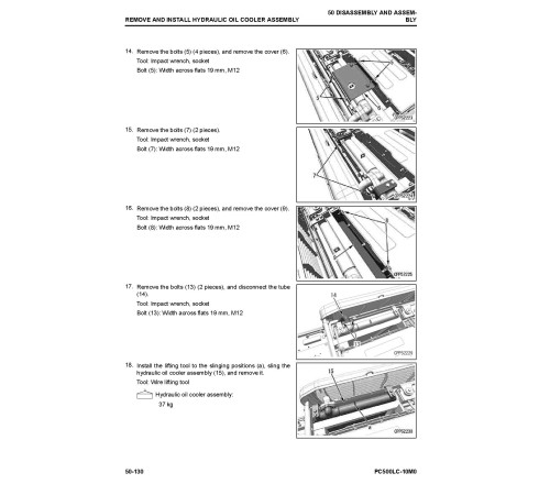 Komatsu PC500LC-10M0 (SN from 95001) Hydraulic Excavators Workshop Manual (SEN06637-03)