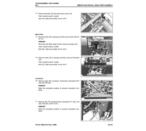Komatsu PC210-10M0 and PC210LC-10M0 (SN from C00001) Hydraulic Excavators Workshop Manual (SEN06701-C0)
