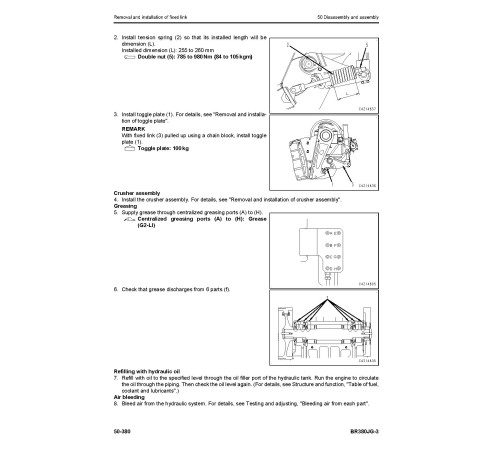 Komatsu BR380JG-3 (SN from 5001) Mobile Crushers Workshop Manual (SEN06703-05)
