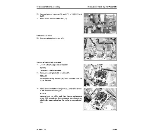 Komatsu PC490LC-11 (SN from 85001) Hydraulic Excavators Workshop Manual (SEN06738-08)