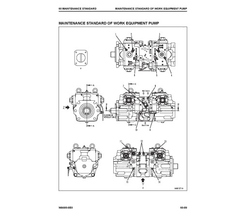 Komatsu WA600-8E0 (SN from 85001) 4WD Wheeled Loaders Workshop Manual (SEN06766-00)