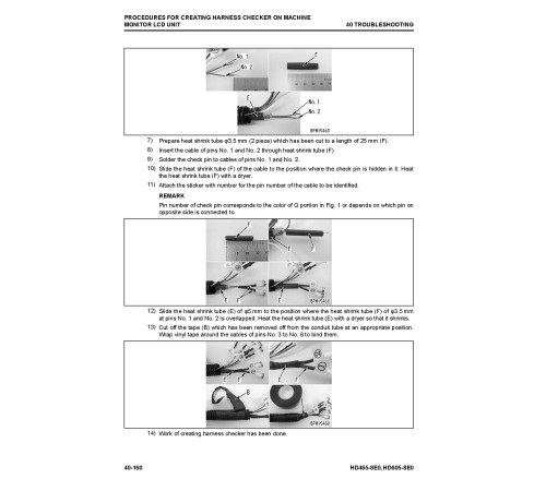 Komatsu HD465-8E0 and HD605-8E0 (SN from 35001) Dump Trucks Workshop Manual (SEN06768-02)