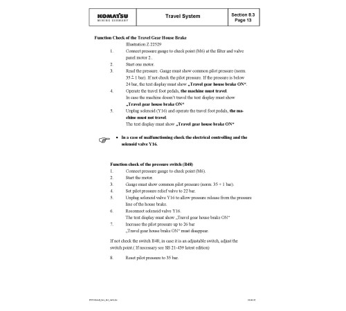Komatsu PC5500-6 (SN: 15016) Crawler Excavators (Germany) Service Manual (SRVPC550015016) Komatsu PC5500-6 (SN: 15016) Crawler Excavators (Germany) Service Manual (SRVPC550015016)