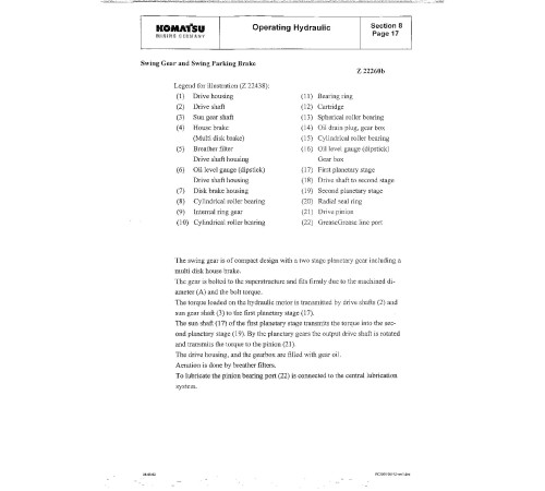 Komatsu PC3000-1 (SN: 6194) Crawler Excavator (Germany) Workshop Manual (SMPC30006194) Komatsu PC3000-1 (SN: 6194) Crawler Excavator (Germany) Workshop Manual (SMPC30006194)