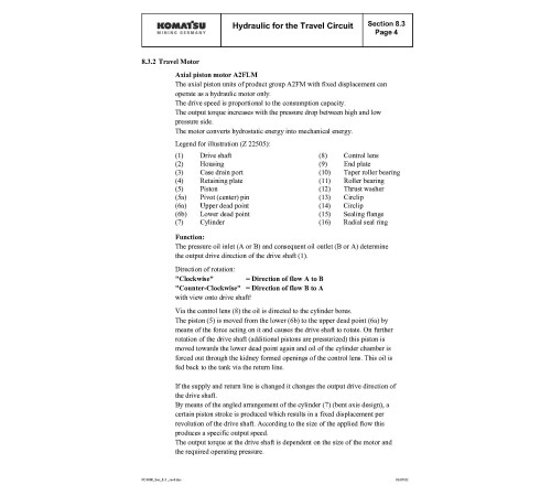 Komatsu PC4000-6 (SN: 8152) Crawler Excavators (Germany) Workshop Manual (SM-PC4000-8152) Komatsu PC4000-6 (SN: 8152) Crawler Excavators (Germany) Workshop Manual (SM-PC4000-8152)