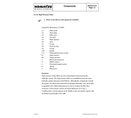 Komatsu PC5500-6 (SN: 15022) Crawler Excavators (Germany) Workshop Manual (SMPC550015022) Komatsu PC5500-6 (SN: 15022) Crawler Excavators (Germany) Workshop Manual (SMPC550015022)