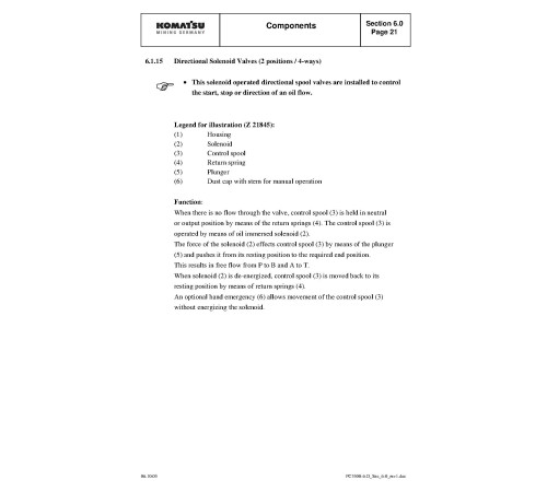 Komatsu PC5500-6 (SN: 15032) Crawler Excavators (Germany) Workshop Manual (SMPC550015032) Komatsu PC5500-6 (SN: 15032) Crawler Excavators (Germany) Workshop Manual (SMPC550015032)