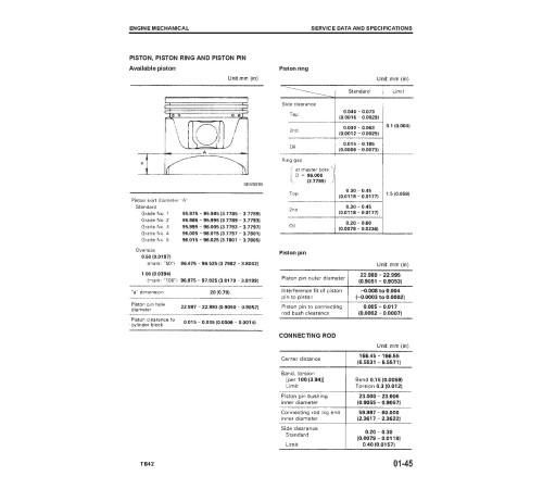 Komatsu (Nissan) TB42 Gasoline Engines (Applicable for FG35..45-6,FG33S..45S-6,FG50..70E-6 Forklift Trucks) Shop Manual (TB42_SM039) Komatsu (Nissan) TB42 Gasoline Engines (Applicable for FG35..45-6,FG33S..45S-6,FG50..70E-6 Forklift Trucks) Shop Manual (TB42_SM039)