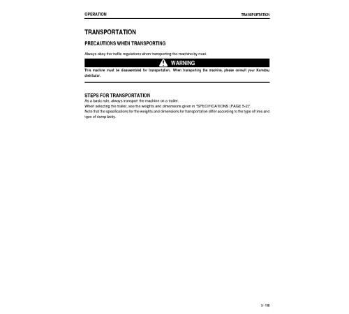 Komatsu HM400-2 (SN: 02001-02371) Articulated Dump Trucks (Japan) Operate and Maintenance manual (TEN00128-04) Komatsu HM400-2 (SN: 02001-02371) Articulated Dump Trucks (Japan) Operate and Maintenance manual (TEN00128-04)