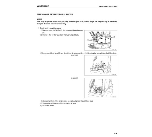 Komatsu PC27MR-3 (SN from 21034) and PC35MR-3 (SN from 18228) Crawler Excavators (Japan) Operate and Maintenance manual (TEN00552-01) Komatsu PC27MR-3 (SN from 21034) and PC35MR-3 (SN from 18228) Crawler Excavators (Japan) Operate and Maintenance manual (TEN00552-01)