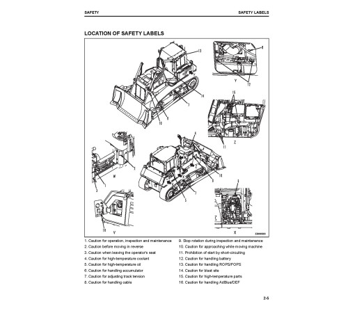 Komatsu D65EX-18, D65PX-18 and D65WX-18 Crawler Dozers Operate and Maintenance manual (TEN00653-01)