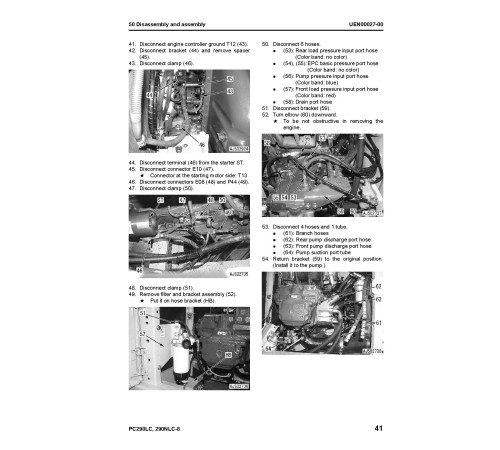 Komatsu PC290LC-8 and PC290NLC-8 (SN from K50001) Hydraulic Excavators Workshop Manual (UEN00001-01)