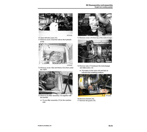 Komatsu PC490-10, PC490LC-10 (SN from 80001 and K60001-) Hydraulic Excavators Workshop Manual (UEN05622-02)