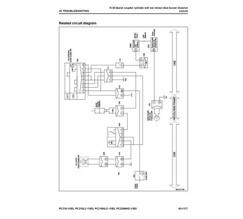 Komatsu PC210-11E0, PC210LC-11E0, PC210NLC-11E0 and PC230NHD-11E0 Hydraulic Excavators Workshop Manual (UENBM00540)