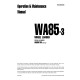 Komatsu WA85-3 (SN from HA960166) 4WD Wheeled Loaders (Germany) Operate and Maintenance manual (VEAD960600)