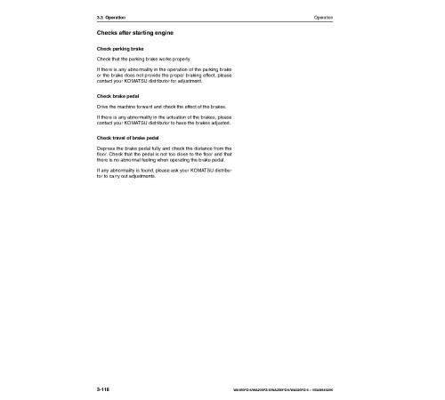Komatsu WA150PZ-6, WA200PZ-6, WA250PZ-6 and WA320PZ-6 4WD Wheeled Loaders (Germany) Operate and Maintenance manual (VEAM610200) Komatsu WA150PZ-6, WA200PZ-6, WA250PZ-6 and WA320PZ-6 4WD Wheeled Loaders (Germany) Operate and Maintenance manual (VEAM610200)
