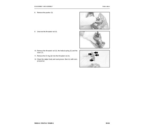 Komatsu WA65-5 (SN:H50051-), WA70-5 (SN:H50051-) and WA80-5 (SN:H50051-) 4WD Wheeled Loaders Workshop Manual (VEBM250100) Komatsu WA65-5 (SN:H50051-), WA70-5 (SN:H50051-) and WA80-5 (SN:H50051-) 4WD Wheeled Loaders Workshop Manual (VEBM250100)