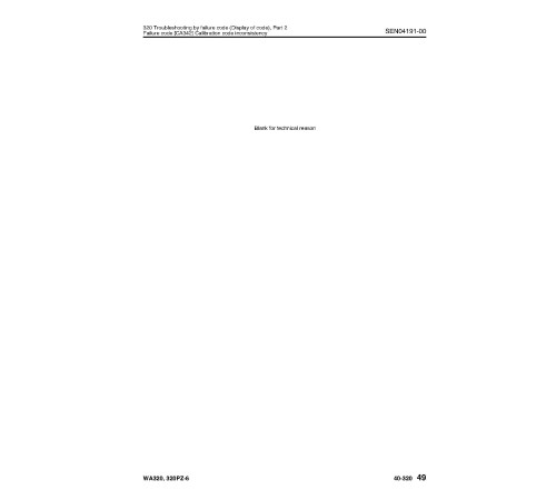 Komatsu WA320-6 (SN from 70001), WA320PZ-6 (SN from 70092, H00051-) 4WD Wheeled Loaders (Germany) Workshop Manual (VEBM620100) Komatsu WA320-6 (SN from 70001), WA320PZ-6 (SN from 70092, H00051-) 4WD Wheeled Loaders (Germany) Workshop Manual (VEBM620100)