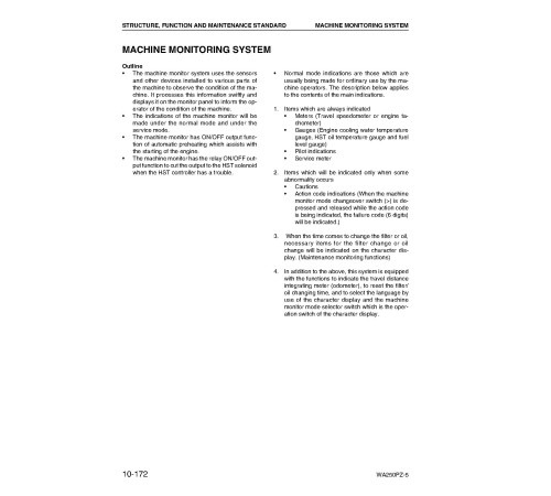 Komatsu WA250PZ-5 (SN from H50051) 4WD Wheeled Loaders (Germany) Workshop Manual (VEBM945100) Komatsu WA250PZ-5 (SN from H50051) 4WD Wheeled Loaders (Germany) Workshop Manual (VEBM945100)